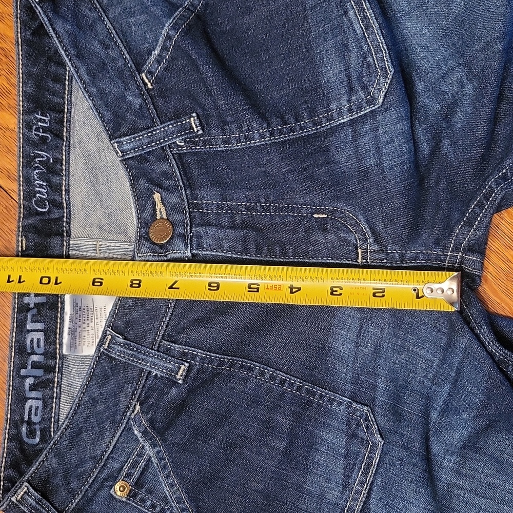 Carhartt Curvy Fit Blue Straight Leg Jeans Classic Style Size 2 - Picture 11 of 11